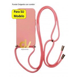 iPhone XR Funda Colgante Con Cordón De Color Rosa