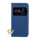 iPhone 14 6.1 Pro Funda Libro 1 Ventana Con Cierre Imantada Azul