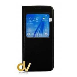 iPhone X / XS Funda Libro 1 Ventana Negro