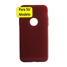 iPhone X / XS Funda Metalica Transpirable Rojo