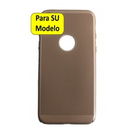 iPhone X / XS Funda Metálica Transpirable Rosa Dorado