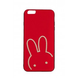 iPhone 6 Plus Funda Tejido A Mano Conejo Rojo