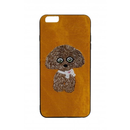 iPhone 6 Plus Funda Tejido A Mano Perro Marron