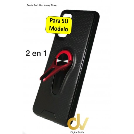 S20 Samsung Funda Con Iman + Soporte Pinza Rojo