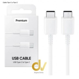 Cable Premium PD Tipo C a Tipo C Blanco