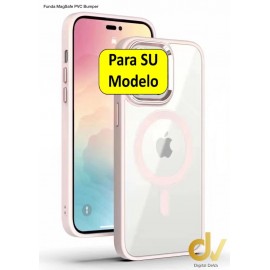 iPhone 14 Pro Max Funda MagSafe PVC Bumper Rosa