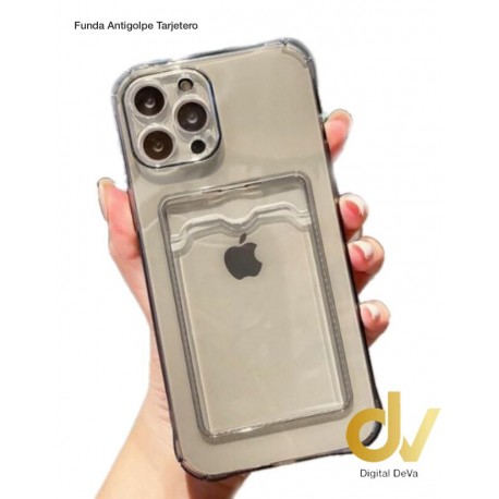iPhone 14 6.1 Pro Funda Antigolpe Con Tarjetero Negro
