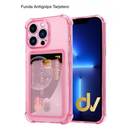 iPhone 13 Pro 6.1 Funda Antigolpe Con Tarjetero Rosa