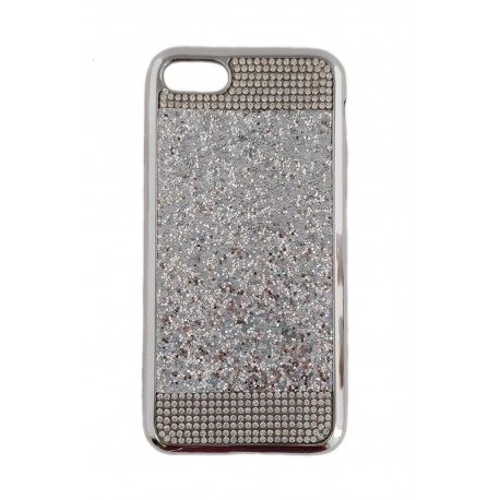 iPhone 7G / 8G Funda Purpurina Stones Plata