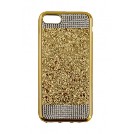 iPhone 7G / 8G Funda Purpurina Stones Dorado