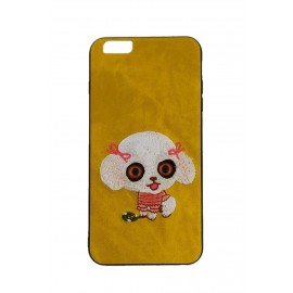 iPhone 7G / 8G Funda Tejido A Mano Perro Blanco