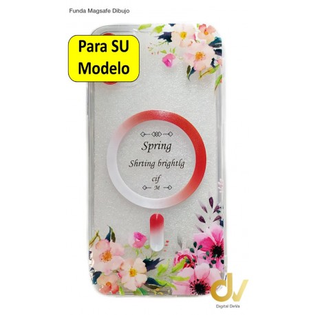 iPhone 14 Pro 6.1 Funda Dibujo Magsafe Rojo