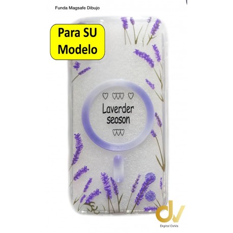 iPhone 14 Pro 6.1 Funda Dibujo Magsafe Lila