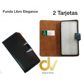 A03S Samsung Funda Elegance 2 Tarjetas Negro