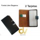 iPhone 14 Max Funda Elegance 2 Tarjetas Negro