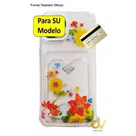 A22 4G Samsung Funda Flores Tarjetero Amarillo