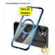 iPhone 12 Pro Max Funda MagSafe Cromado Azul