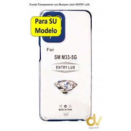 M33 5G Samsung Funda Transparente Con Bumper Color ENTRY LUX Azul