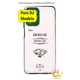 M33 5G Samsung Funda Transparente Con Bumper Color ENTRY LUX Verde