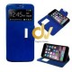 J6 2018 Samsung Funda Libro con cierre 1 Ventana Azul