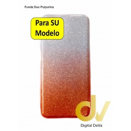 A21S Samsung Funda Duo Purpurina Naranja