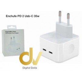 Enchufe PD Usb-C+C 35W