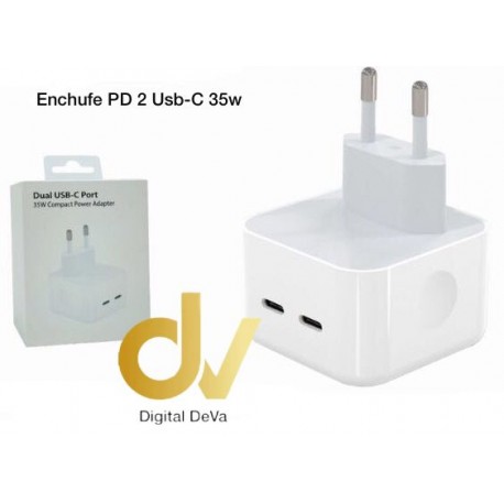 Enchufe PD Usb-C+C 35W