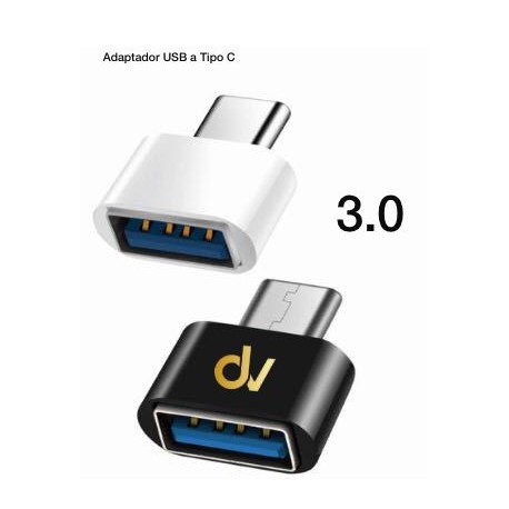 Adaptador USB a Tipo C Negro