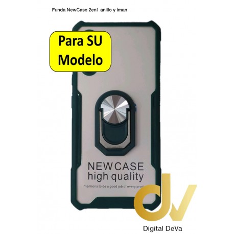 A02S Samsung Funda NewCase 2en1 Anillo e Iman Verde
