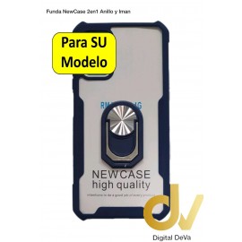 A02S Samsung Funda NewCase 2en1 Anillo e Iman Azul