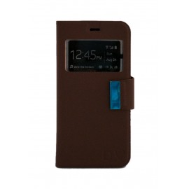 S7 Samsung Funda Libro con cierre 1 Ventana Marron