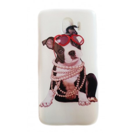 J4 2018 Samsung Funda Dibujo 3D Perro