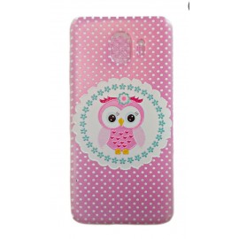 J6 2018 Samsung Funda Dibujo Buho Rosa