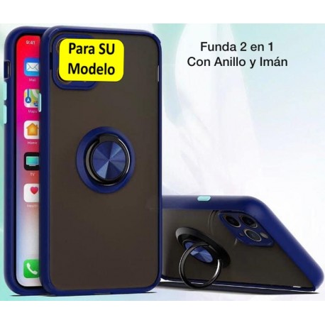Redmi Note 12 Pro / Plus Xiaomi Funda Zerf 2 En 1 Anillo e Imán Azul