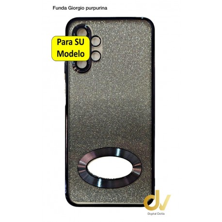 iPhone 13 Pro Max Funda Giorgio Purpurina  Negro