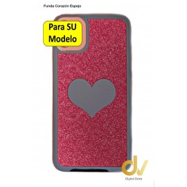 iPhone 14 Pro Max Funda Purpurina Corazón Rosa