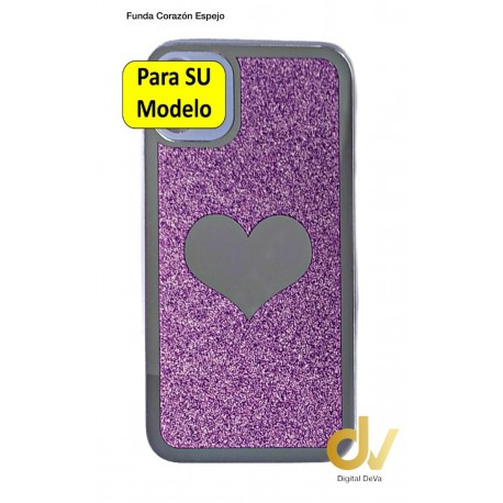 A23 Samsung Funda Purpurina Corazon Lila