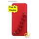 A58 / A78 Oppo Funda Corazon Muñequera Rojo