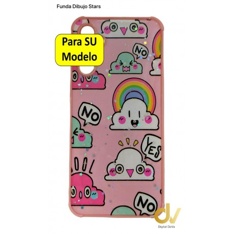 iPhone 14 Pro Max Funda Dibujo Stars Nubes