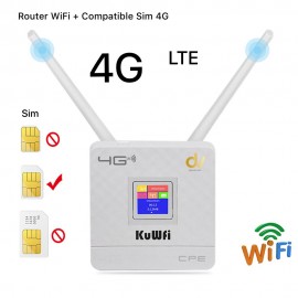 Router Wifi + Compatible Sim 4G