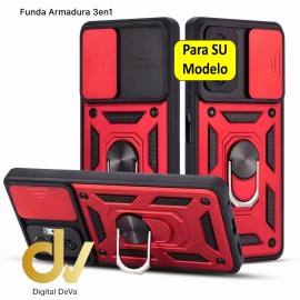 S23 Plus Samsung Funda Armadura 3 En 1 Rojo