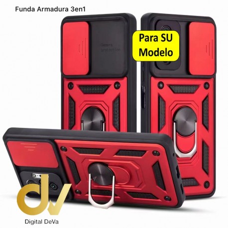 S23 Samsung Funda Armadura 3 En 1 Rojo