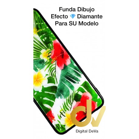 A50 Samsung Funda Diamond Cut Flores Tropical