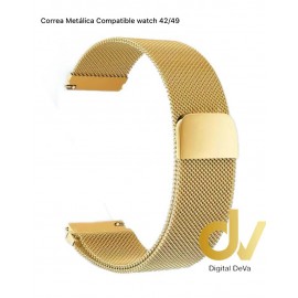 Correa Metálica Compatible Watch Dorado