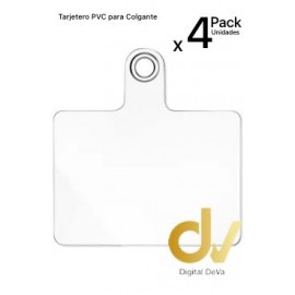 Tarjetero PVC para Colgante X 4 Unidades