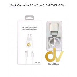 Cargador PD Pack Tipo C a Lighting 20w
