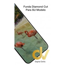 P20 Lite Huawei Funda Diamond Cut Flamencos en Playa