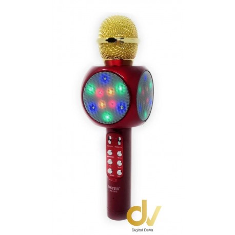 Altavoz Karaoke Bluetooth DV1816 Rojo