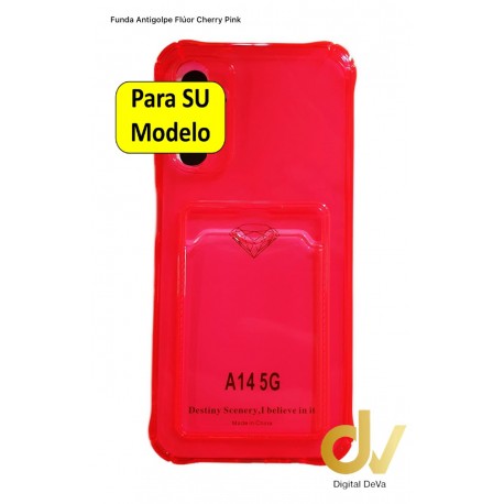 iPhone 15 Max / Plus Funda Antigolpe Con Tarjetero Cherry Pink