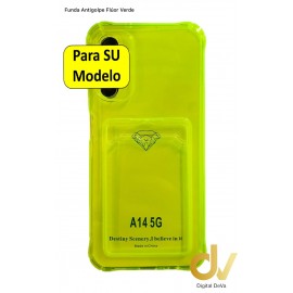iPhone 15 Pro Funda Antigolpe Con Tarjetero Verde Neón